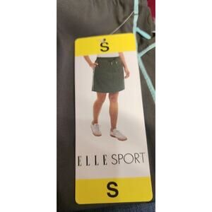 Elle Sport NWT Small Women's Inner Pockets Drawstring Lightweight Skort Green
